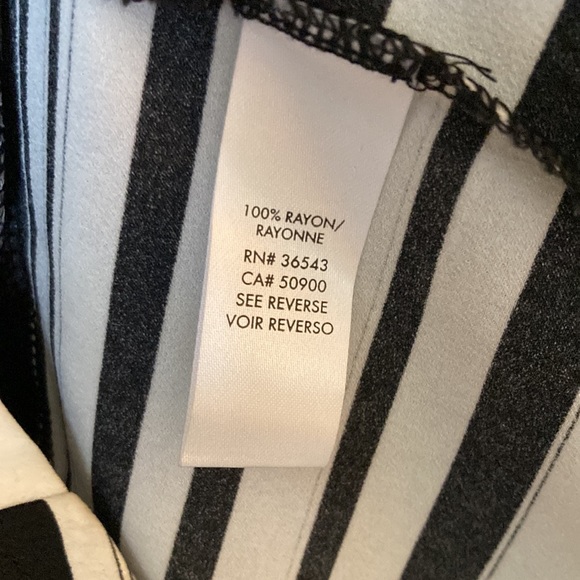 Calvin Klein boatneck silky striped top - Picture 3 of 4